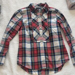 J. Crew Plaid Button Down Shirt - Red, Blue, and White
